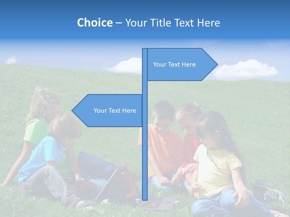Sky Clouds Field PowerPoint Template
