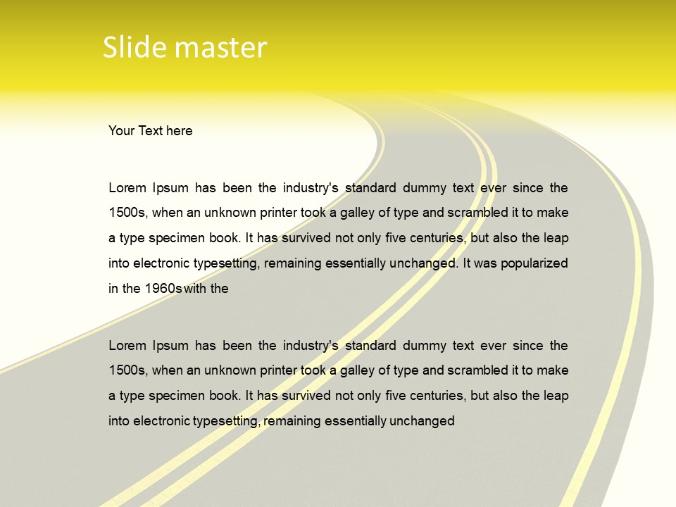 Way Road Real PowerPoint Template
