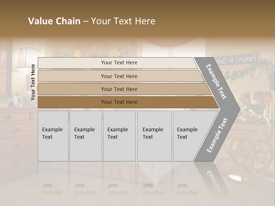 A Bed Room With A Bed A Dresser And A Window PowerPoint Template