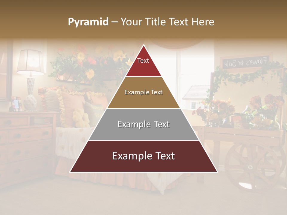 A Bed Room With A Bed A Dresser And A Window PowerPoint Template