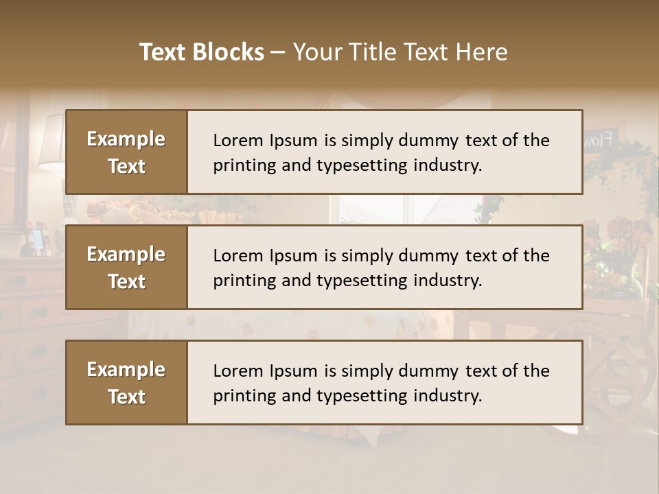 A Bed Room With A Bed A Dresser And A Window PowerPoint Template