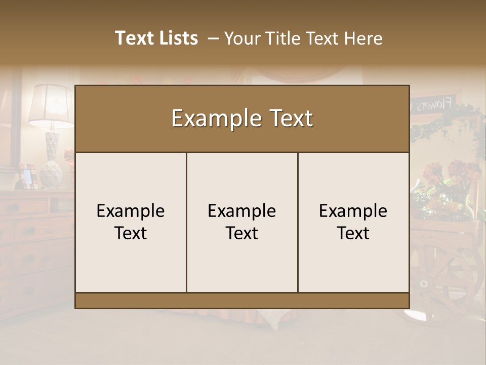 A Bed Room With A Bed A Dresser And A Window PowerPoint Template