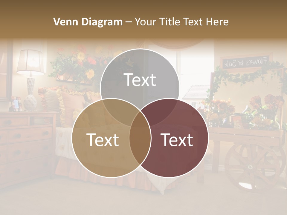 A Bed Room With A Bed A Dresser And A Window PowerPoint Template