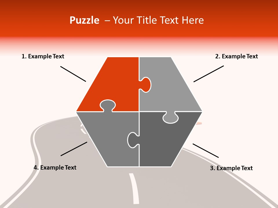 A Road With Traffic Cones And Cones On It PowerPoint Template