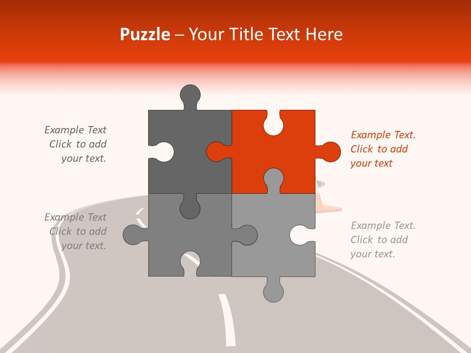 A Road With Traffic Cones And Cones On It PowerPoint Template