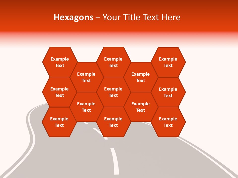 A Road With Traffic Cones And Cones On It PowerPoint Template
