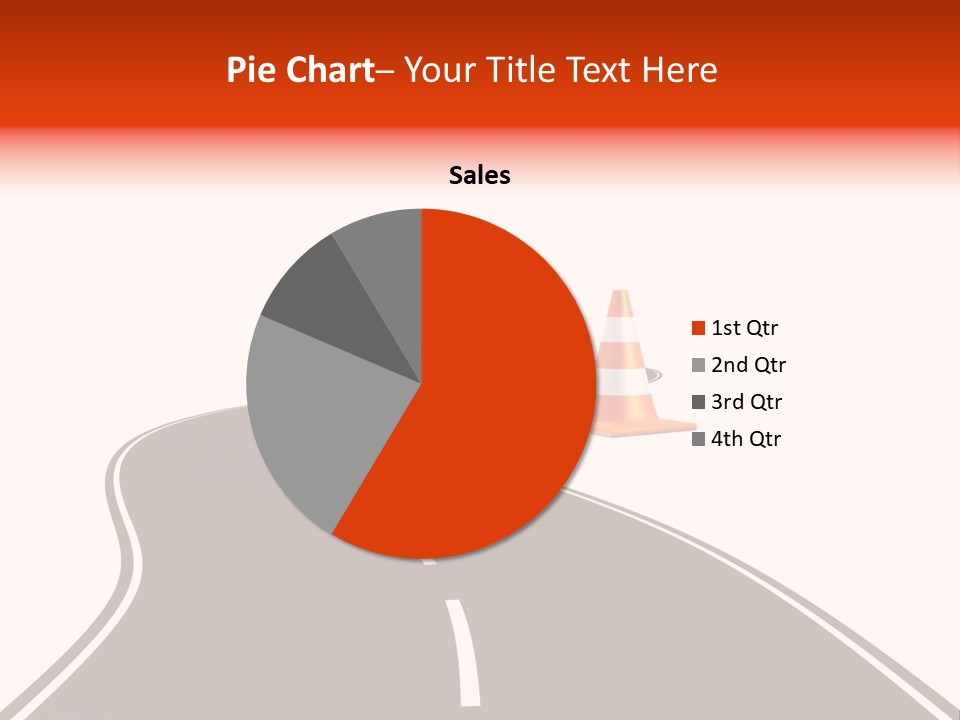 A Road With Traffic Cones And Cones On It PowerPoint Template