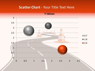 A Road With Traffic Cones And Cones On It PowerPoint Template