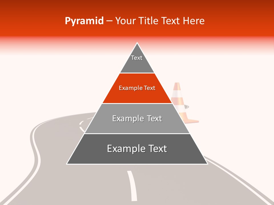 A Road With Traffic Cones And Cones On It PowerPoint Template