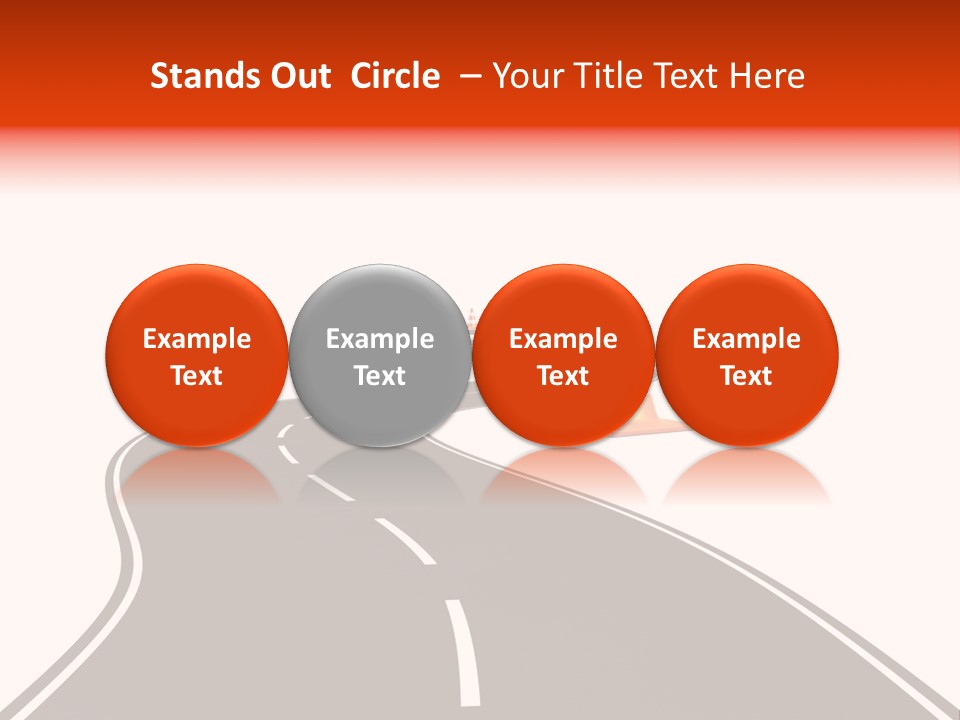 A Road With Traffic Cones And Cones On It PowerPoint Template