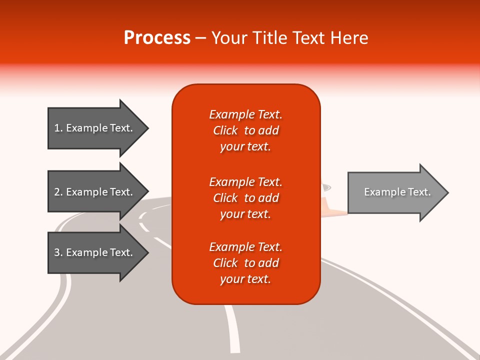 A Road With Traffic Cones And Cones On It PowerPoint Template