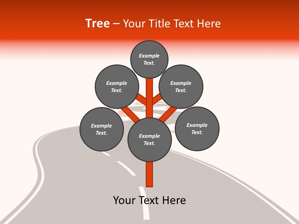 A Road With Traffic Cones And Cones On It PowerPoint Template