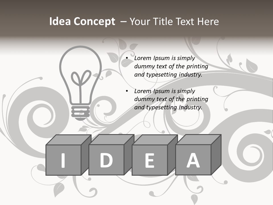 Beautiful Leaf Pattern PowerPoint Template