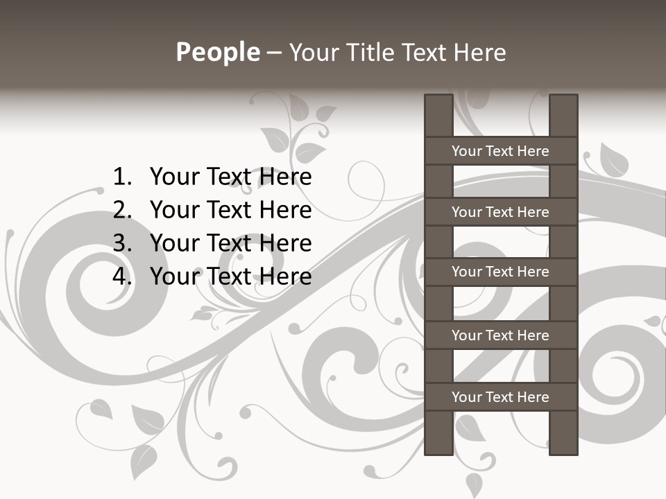 Beautiful Leaf Pattern PowerPoint Template