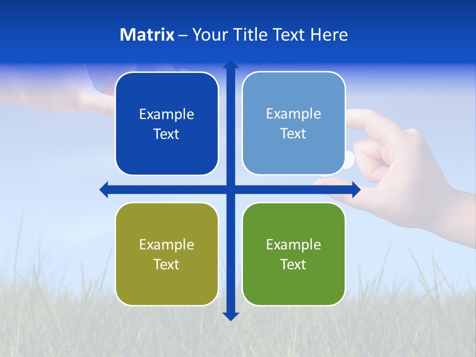 Two Hands Holding Pieces Of A Puzzle Together PowerPoint Template