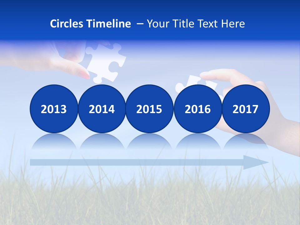 Two Hands Holding Pieces Of A Puzzle Together PowerPoint Template