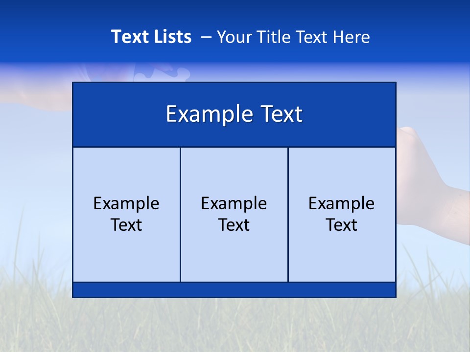 Two Hands Holding Pieces Of A Puzzle Together PowerPoint Template