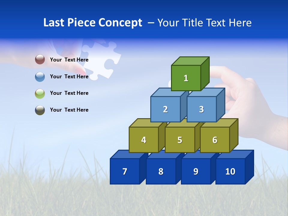 Two Hands Holding Pieces Of A Puzzle Together PowerPoint Template