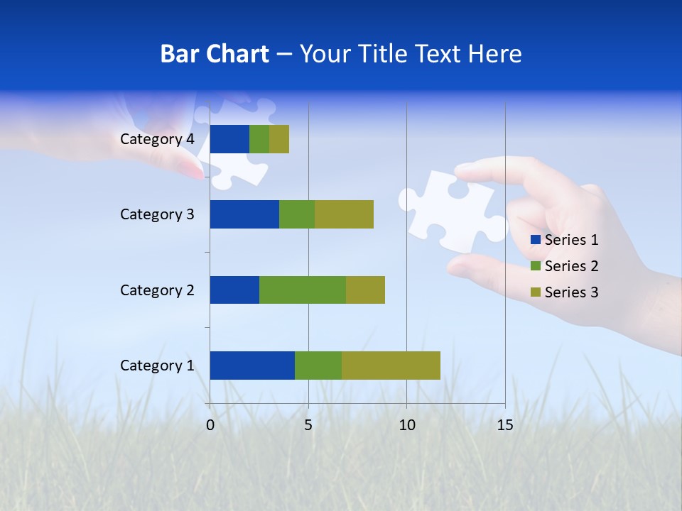 Two Hands Holding Pieces Of A Puzzle Together PowerPoint Template