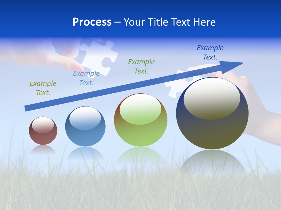 Two Hands Holding Pieces Of A Puzzle Together PowerPoint Template