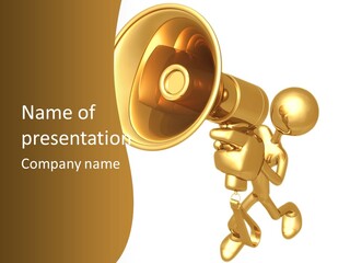 Megaphone Order Bullhorn PowerPoint Template