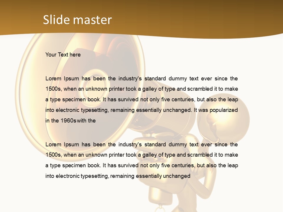 Megaphone Order Bullhorn PowerPoint Template