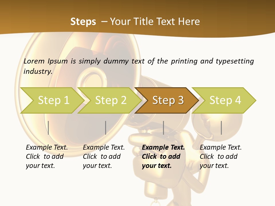 Megaphone Order Bullhorn PowerPoint Template