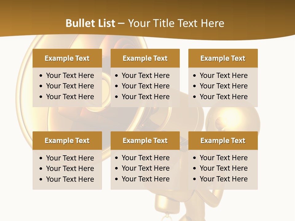 Megaphone Order Bullhorn PowerPoint Template