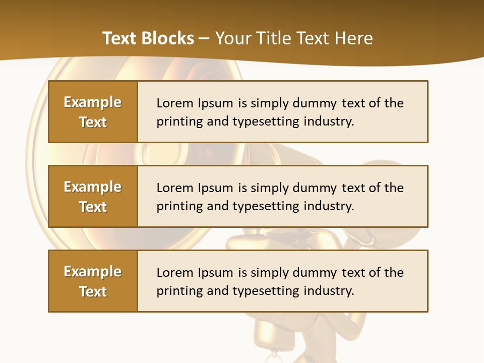 Megaphone Order Bullhorn PowerPoint Template
