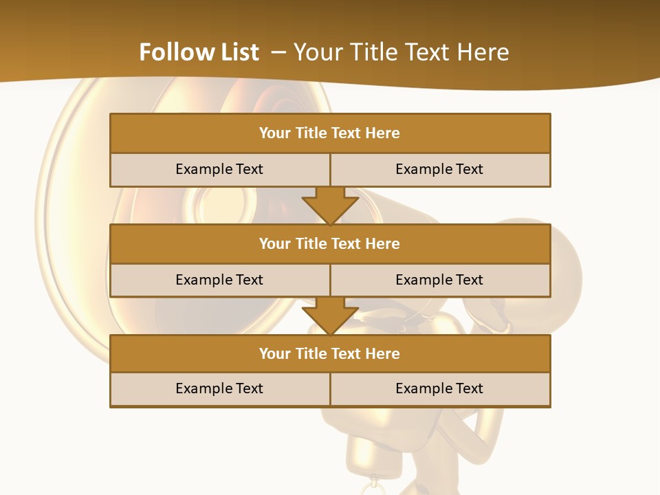 Megaphone Order Bullhorn PowerPoint Template