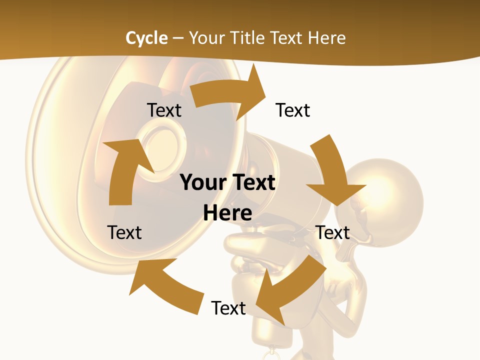 Megaphone Order Bullhorn PowerPoint Template