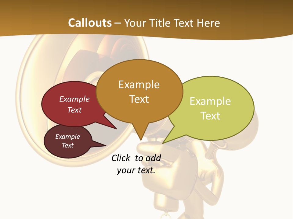 Megaphone Order Bullhorn PowerPoint Template