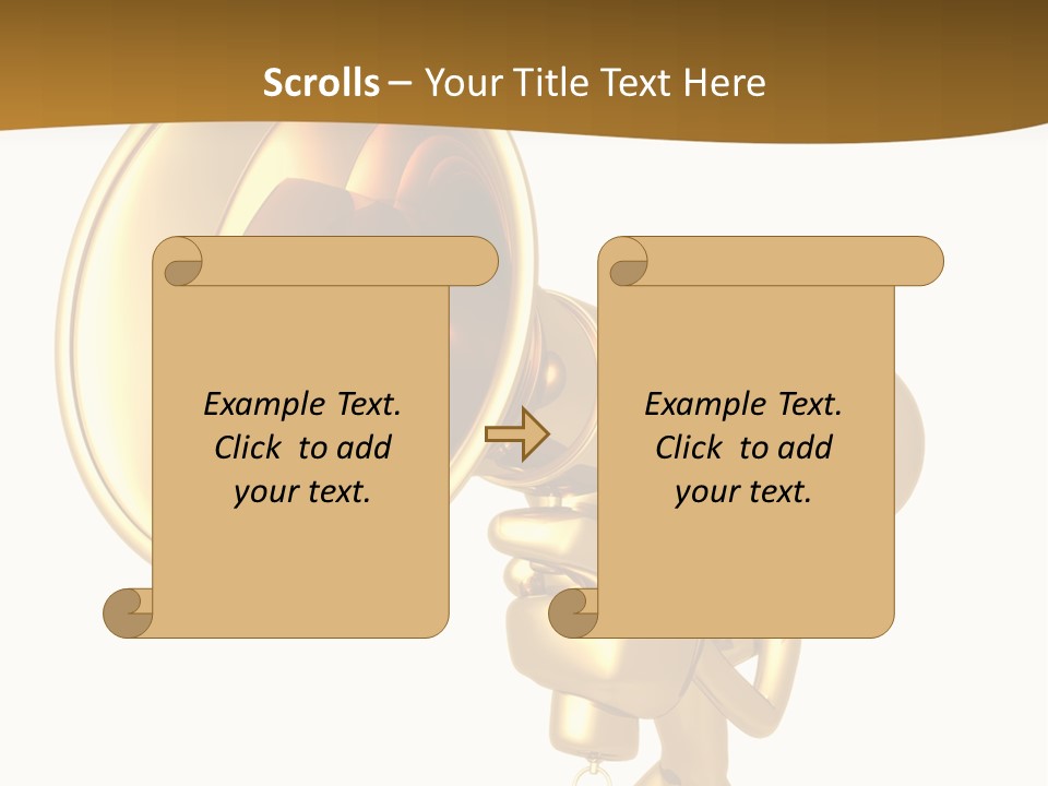 Megaphone Order Bullhorn PowerPoint Template