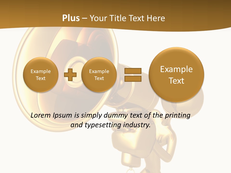 Megaphone Order Bullhorn PowerPoint Template