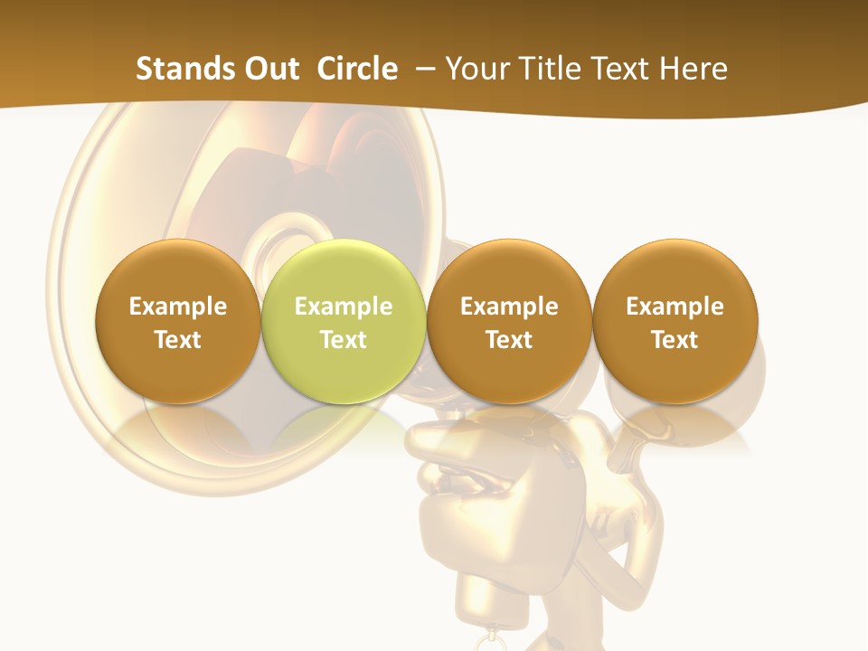 Megaphone Order Bullhorn PowerPoint Template