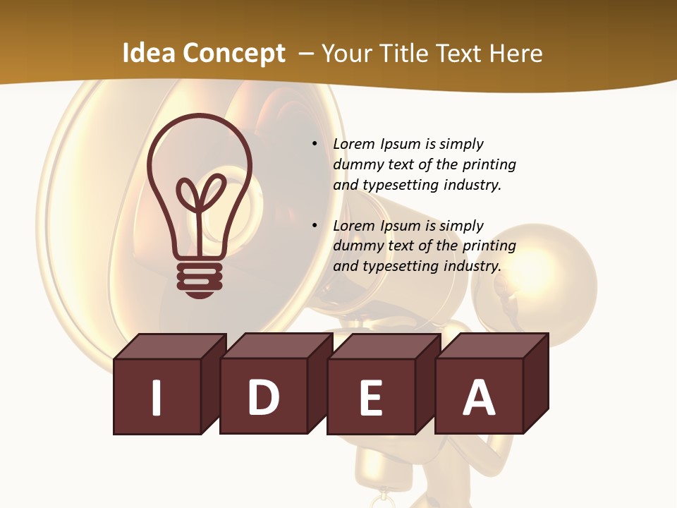 Megaphone Order Bullhorn PowerPoint Template