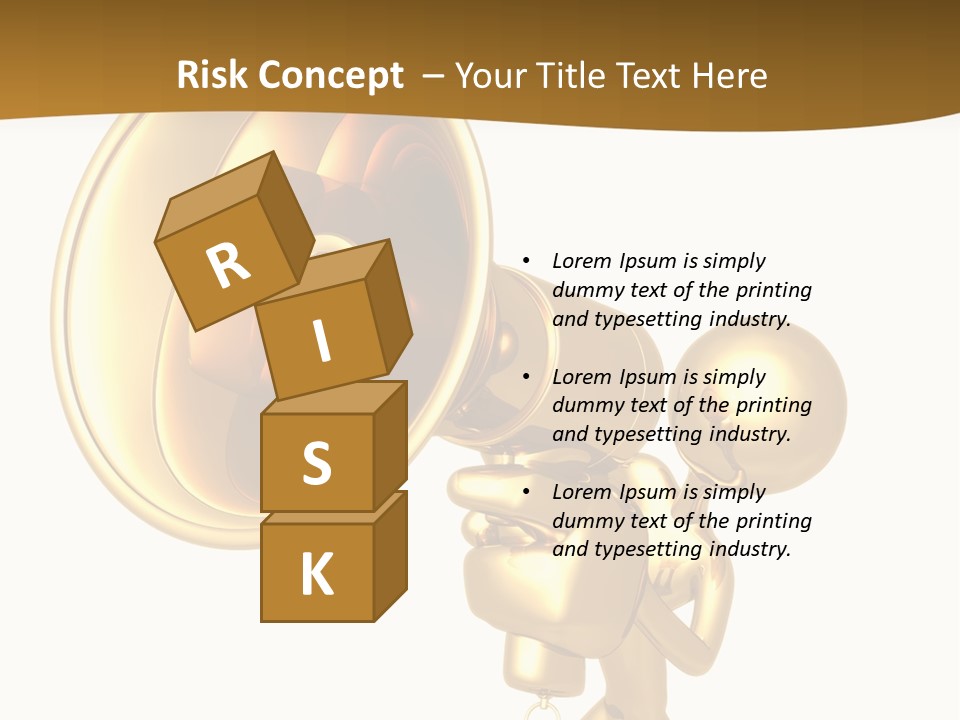 Megaphone Order Bullhorn PowerPoint Template