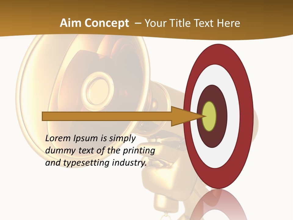 Megaphone Order Bullhorn PowerPoint Template