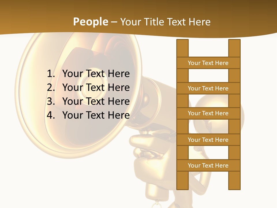 Megaphone Order Bullhorn PowerPoint Template