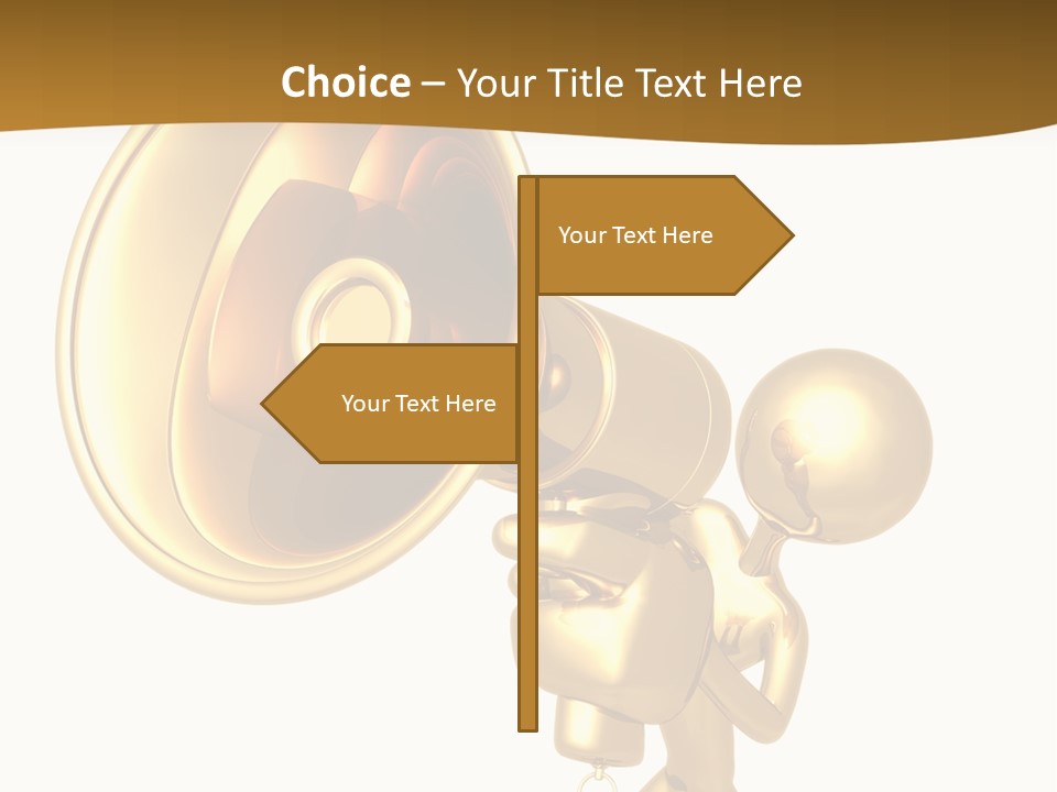 Megaphone Order Bullhorn PowerPoint Template