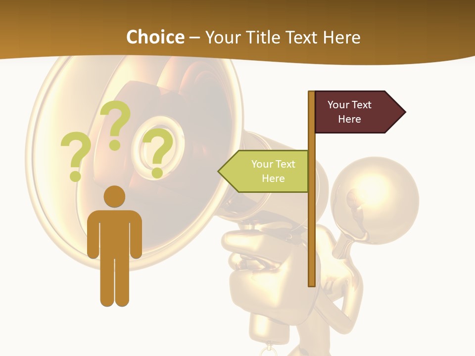 Megaphone Order Bullhorn PowerPoint Template