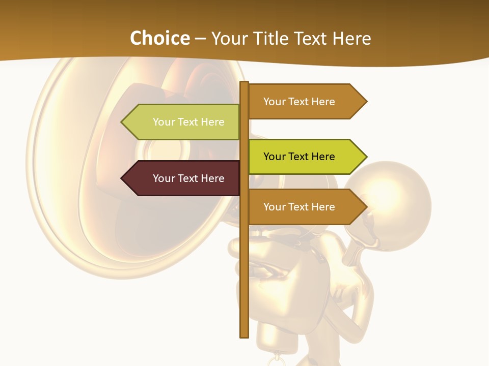 Megaphone Order Bullhorn PowerPoint Template