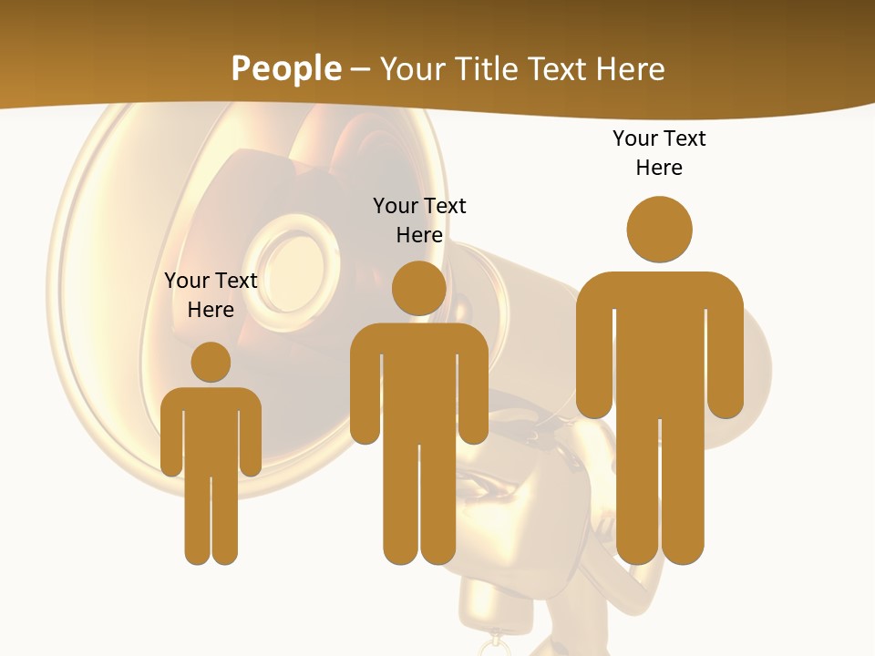 Megaphone Order Bullhorn PowerPoint Template