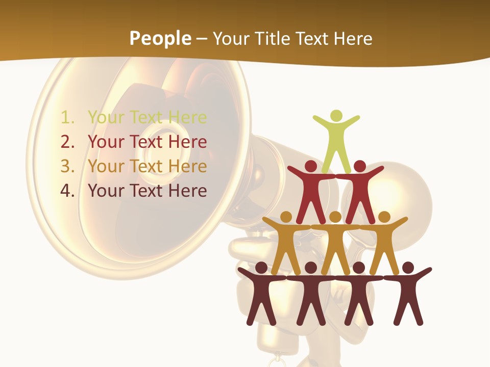 Megaphone Order Bullhorn PowerPoint Template