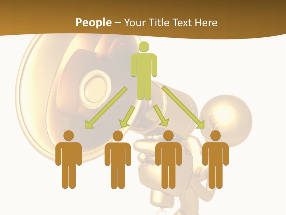 Megaphone Order Bullhorn PowerPoint Template