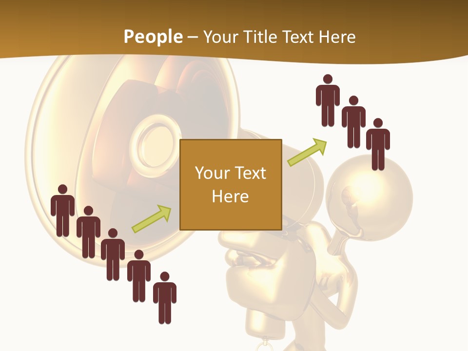 Megaphone Order Bullhorn PowerPoint Template