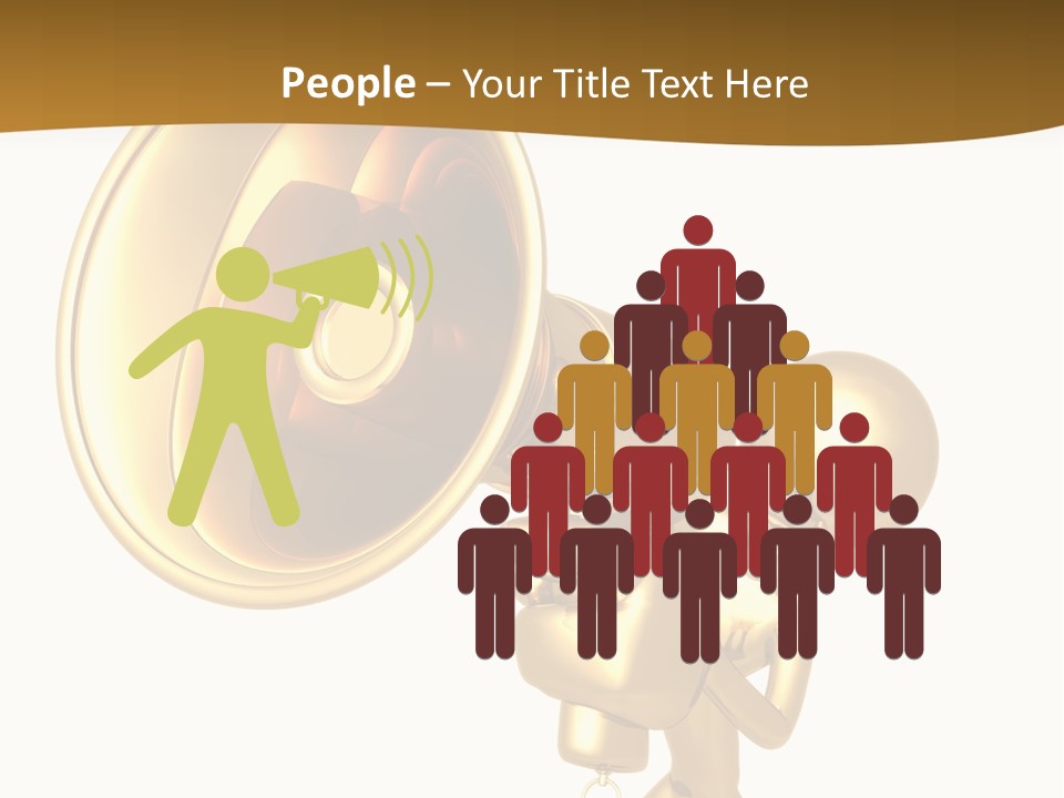 Megaphone Order Bullhorn PowerPoint Template