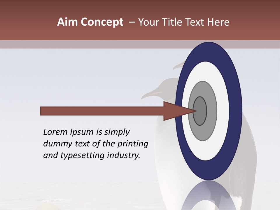 Two Penguins Standing Next To Each Other In The Snow PowerPoint Template