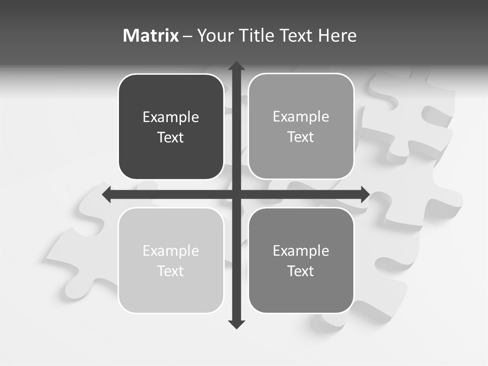 A Group Of Puzzle Pieces On A White Background PowerPoint Template