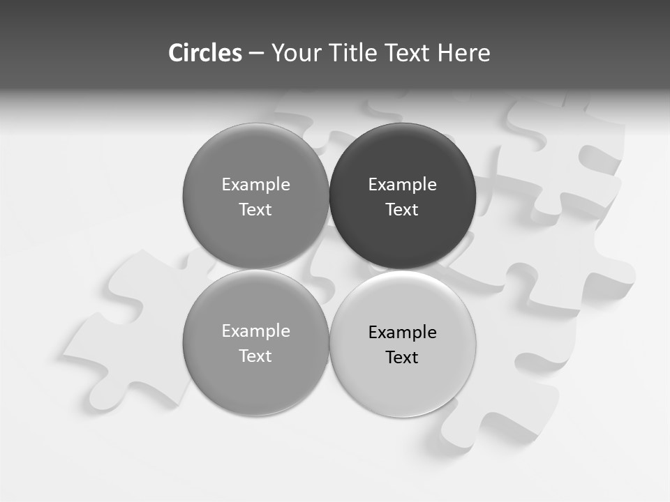 A Group Of Puzzle Pieces On A White Background PowerPoint Template